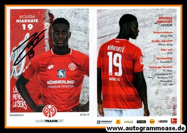 Autogramm Fussball | FSV Mainz 05 | 2018 | Moussa NIAKHATE