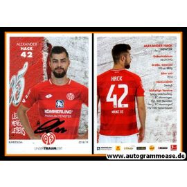 Autogramm Fussball | FSV Mainz 05 | 2018 | Alexander HACK