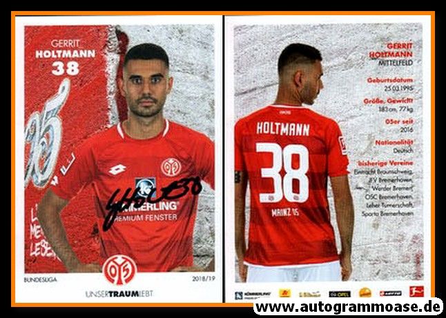Autogramm Fussball | FSV Mainz 05 | 2018 | Gerrit HOLTMANN