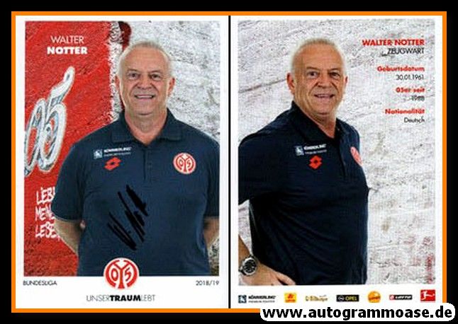 Autogramm Fussball | FSV Mainz 05 | 2018 | Walter NOTTER