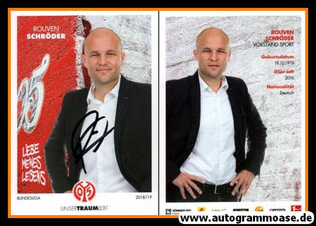 Autogramm Fussball | FSV Mainz 05 | 2018 | Rouven SCHRÖDER