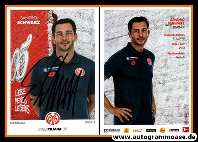 Autogramm Fussball | FSV Mainz 05 | 2018 | Sandro SCHWARZ