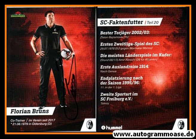 Autogramm Fussball | SC Freiburg | 2017 | Florian BRUNS