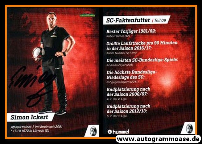 Autogramm Fussball | SC Freiburg | 2017 | Simon ICKERT