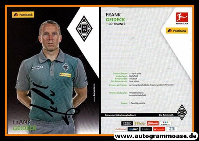 Autogramm Fussball | Borussia Mönchengladbach | 2017 | Frank GEIDECK