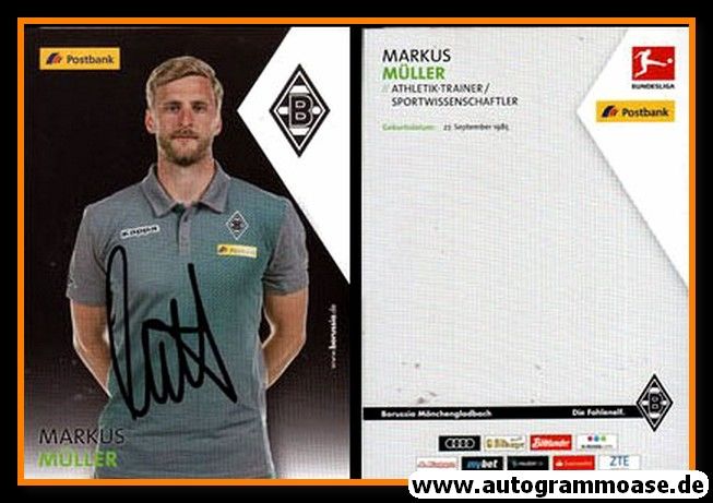 Autogramm Fussball | Borussia Mönchengladbach | 2017 | Markus MÜLLER