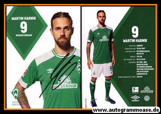 Autogramm Fussball | SV Werder Bremen | 2018 | Martin HARNIK