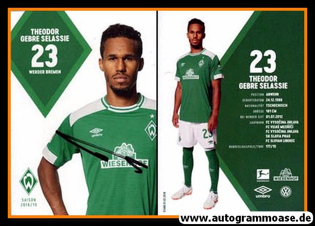 Autogramm Fussball | SV Werder Bremen | 2018 | Theodor GEBRE SELASSIE