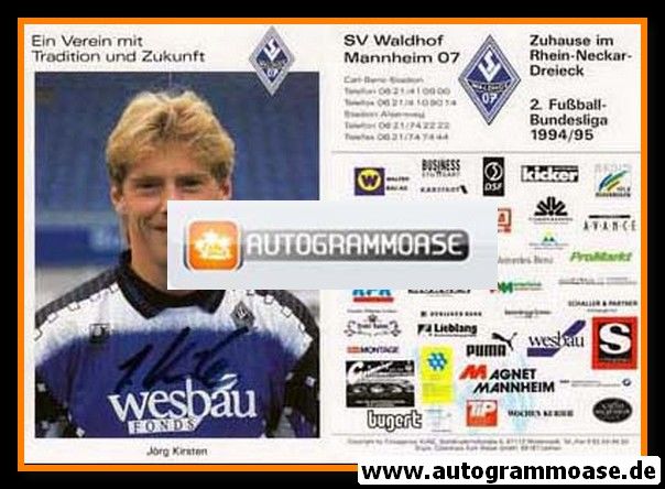 Autogramm Fussball | SV Waldhof Mannheim | 1994 | Jörg KIRSTEN