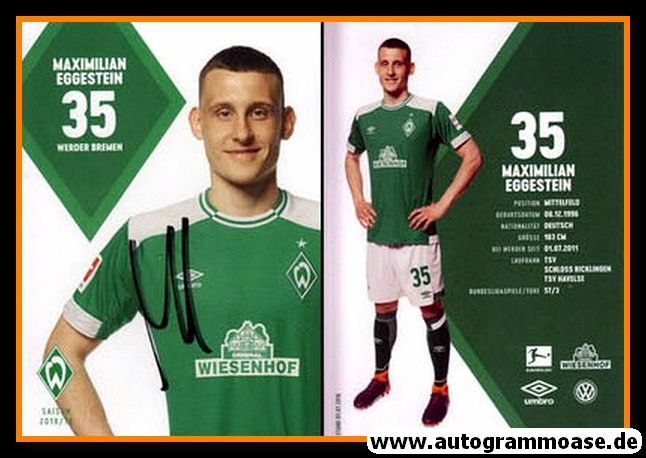 Autogramm Fussball | SV Werder Bremen | 2018 | Maximillian EGGESTEIN