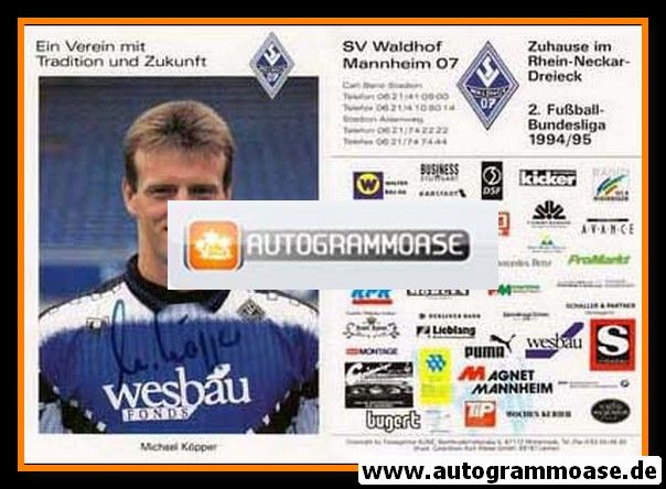 Autogramm Fussball | SV Waldhof Mannheim | 1994 | Michael KÖPPER