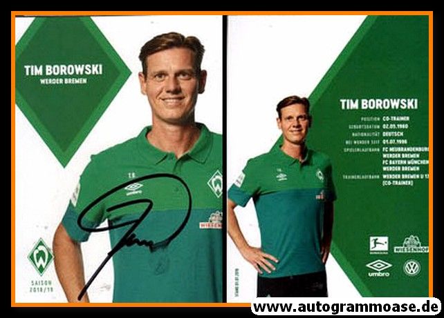 Autogramm Fussball | SV Werder Bremen | 2018 | Tim BOROWSKI