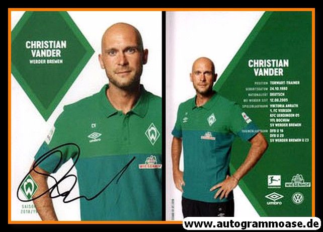 Autogramm Fussball | SV Werder Bremen | 2018 | Christian VANDER