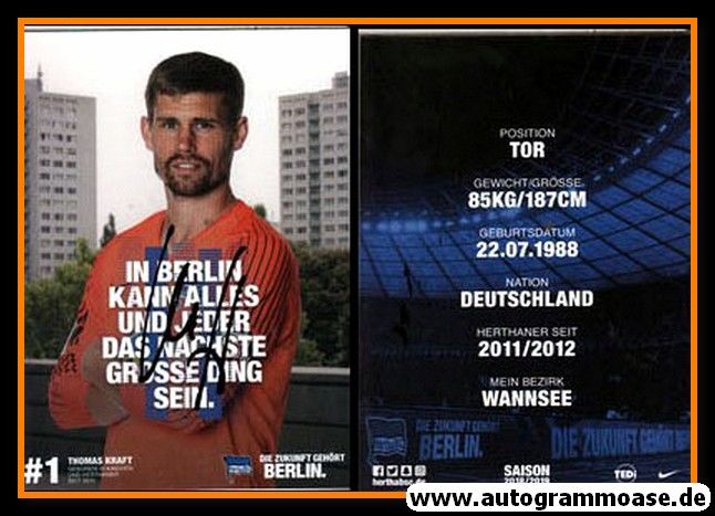 Autogramm Fussball | Hertha BSC Berlin | 2018 | Thomas KRAFT
