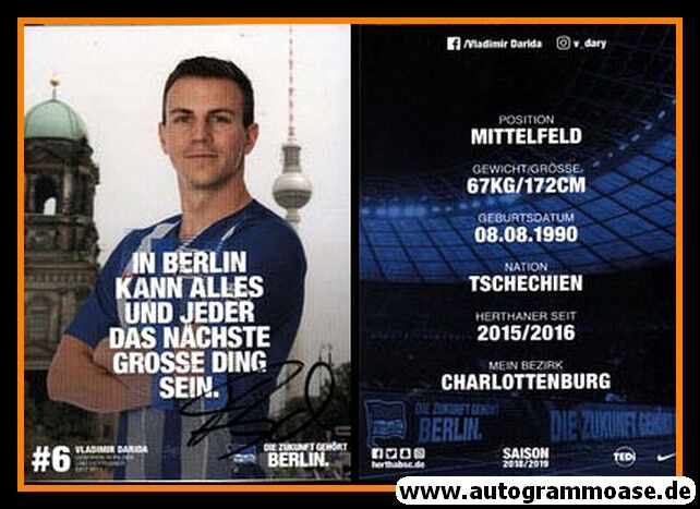 Autogramm Fussball | Hertha BSC Berlin | 2018 | Vladimir DARIDA