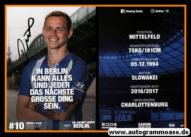 Autogramm Fussball | Hertha BSC Berlin | 2018 | Ondrej DUDA