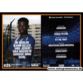 Autogramm Fussball | Hertha BSC Berlin | 2018 | Jordan TORUNARIGHA