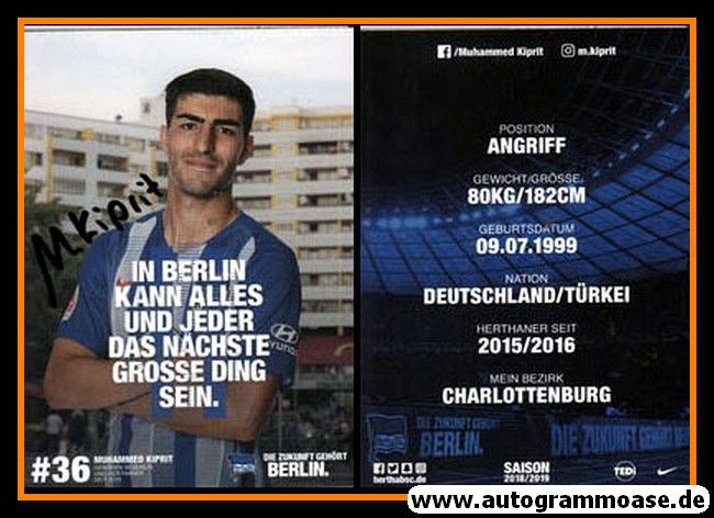 Autogramm Fussball | Hertha BSC Berlin | 2018 | Muhammed KIPRIT