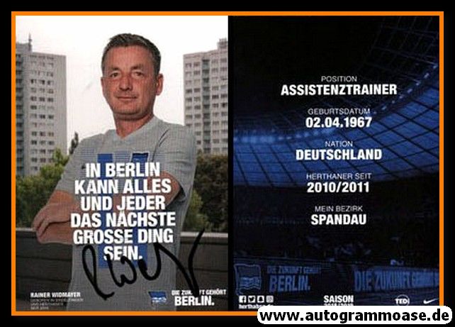 Autogramm Fussball | Hertha BSC Berlin | 2018 | Rainer WIDMAYER