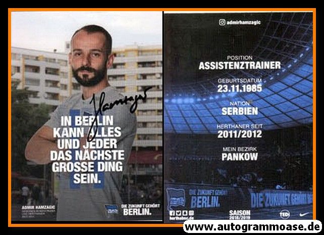 Autogramm Fussball | Hertha BSC Berlin | 2018 | Admir HAMZAGIC