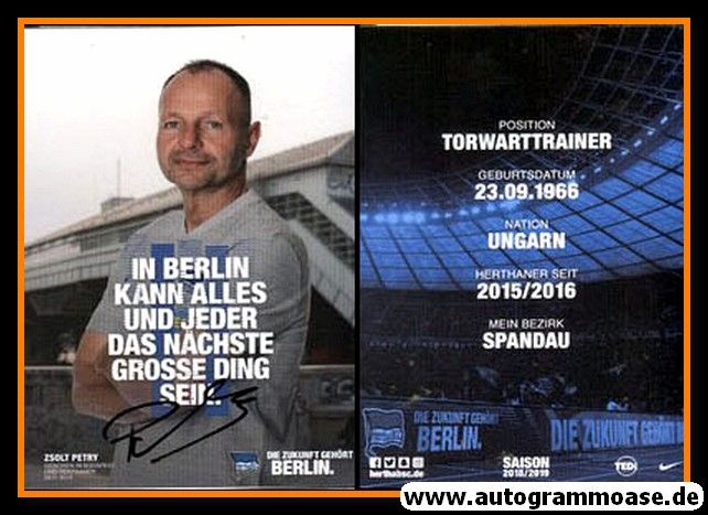 Autogramm Fussball | Hertha BSC Berlin | 2018 | Zsolt PETRY