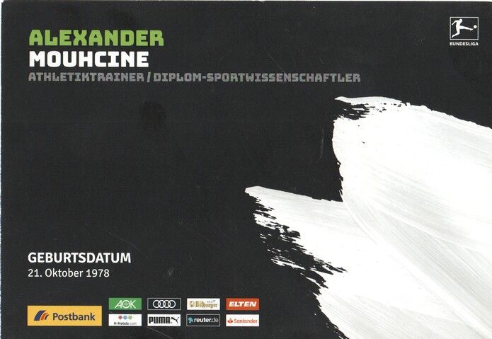 Autogramm Fussball | Borussia Mönchengladbach | 2018 | Alexander MOUHCINE