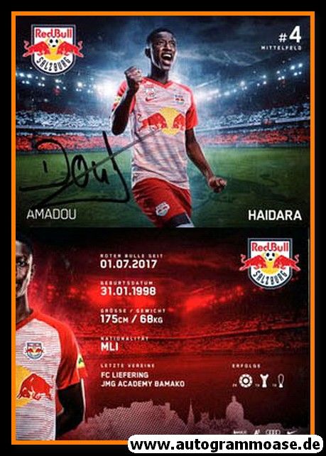 Autogramm Fussball | FC Red Bull Salzburg | 2018 | Amadou HAIDARA