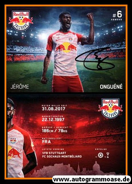 Autogramm Fussball | FC Red Bull Salzburg | 2018 | Jerome ONGUENE