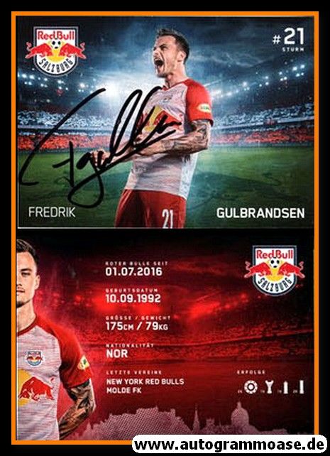 Autogramm Fussball | FC Red Bull Salzburg | 2018 | Fredrik GULBRANDSEN