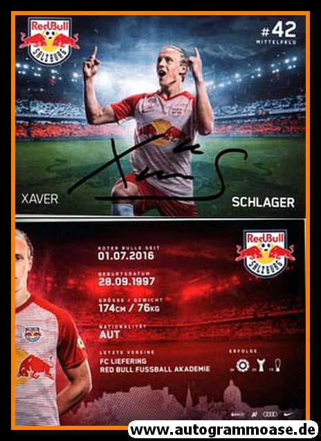 Autogramm Fussball | FC Red Bull Salzburg | 2018 | Xaver SCHLAGER