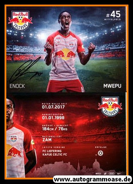Autogramm Fussball | FC Red Bull Salzburg | 2018 | Enock MWEPU