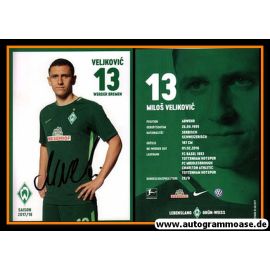 Autogramm Fussball | SV Werder Bremen | 2017 | Milos VELJKOVIC