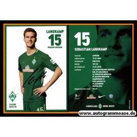Autogramm Fussball | SV Werder Bremen | 2017 | Sebastian LANGKAMP