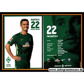 AK2018132 + Autogrammkarte 2017/2018 Werder Bremen Fin Bartels 