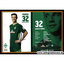 Autogramm Fussball | SV Werder Bremen | 2017 | Marco FRIEDL