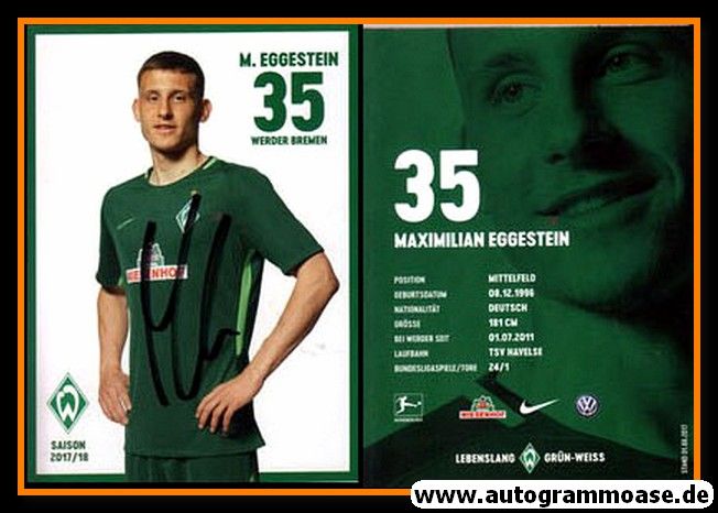 Autogramm Fussball | SV Werder Bremen | 2017 | Maximilian EGGESTEIN