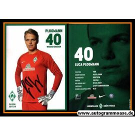 Autogramm Fussball | SV Werder Bremen | 2017 | Luca PLOGMANN