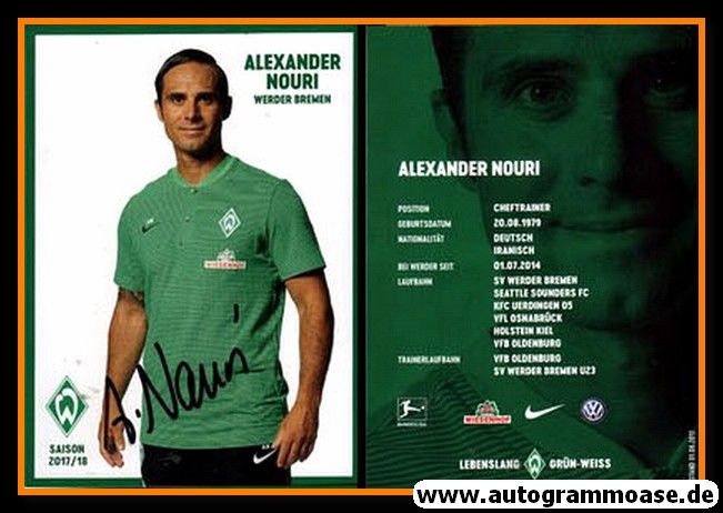 Autogramm Fussball | SV Werder Bremen | 2017 | Alexander NOURI