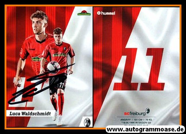 Autogramm Fussball | SC Freiburg | 2018 | Luca WALDSCHMIDT