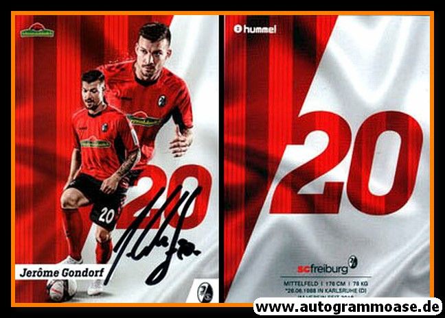 Autogramm Fussball | SC Freiburg | 2018 | Jerome GONDORF