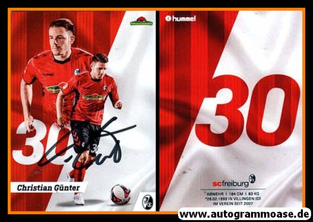 Autogramm Fussball | SC Freiburg | 2018 | Christian GÜNTER