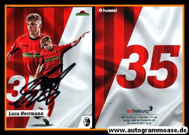 Autogramm Fussball | SC Freiburg | 2018 | Luca HERRMANN