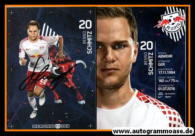 Autogramm Fussball | RB Leipzig | 2017 | Benno SCHMITZ