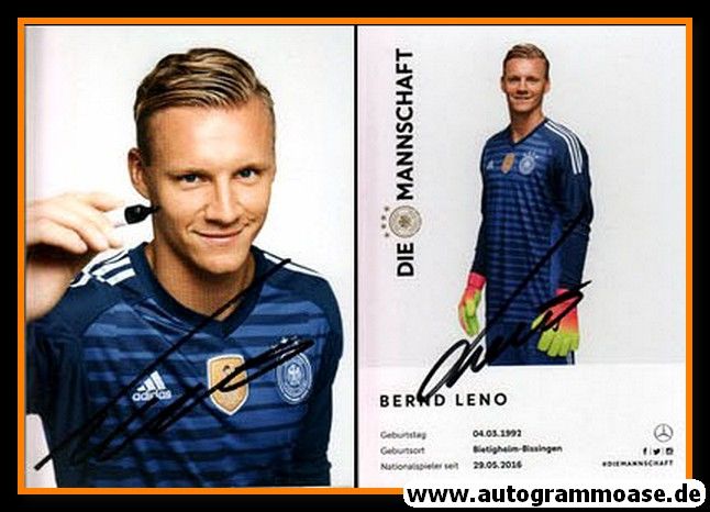 Edition Fußball WM 2018 Bernd Leno AK2018167 + Autogrammkarte DFB 