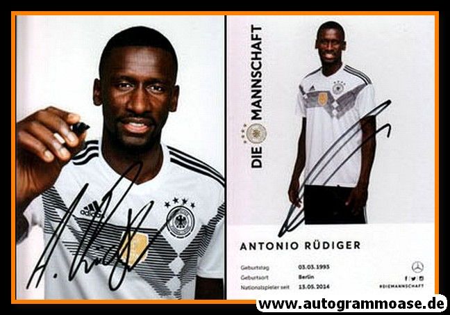 Autogramm Fussball | DFB | 2018 Adidas | Antonio RÜDIGER