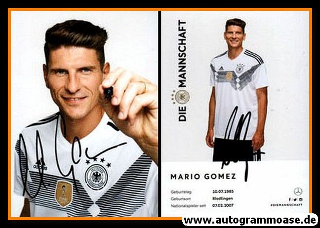 Autogramm Fussball | DFB | 2018 Adidas | Mario GOMEZ