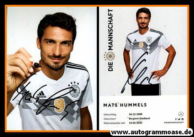 Autogramm Fussball | DFB | 2018 Adidas | Mats HUMMELS