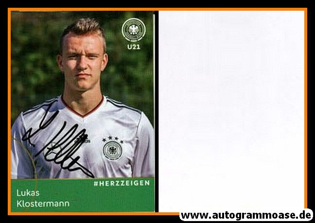Autogramm Fussball | DFB U21 | 2017 Adidas | Lukas KLOSTERMANN