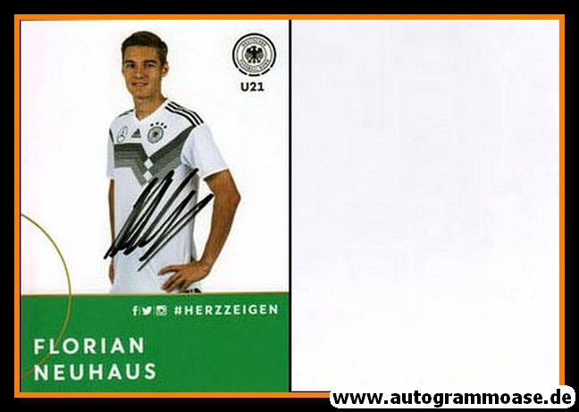 Autogramm Fussball | DFB U21 | 2018 Adidas | Florian NEUHAUS
