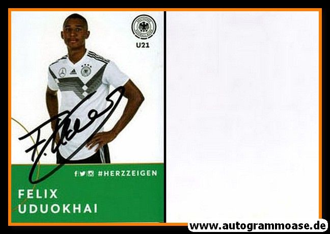 Autogramm Fussball | DFB U21 | 2018 Adidas | Felix UDUOKHAI